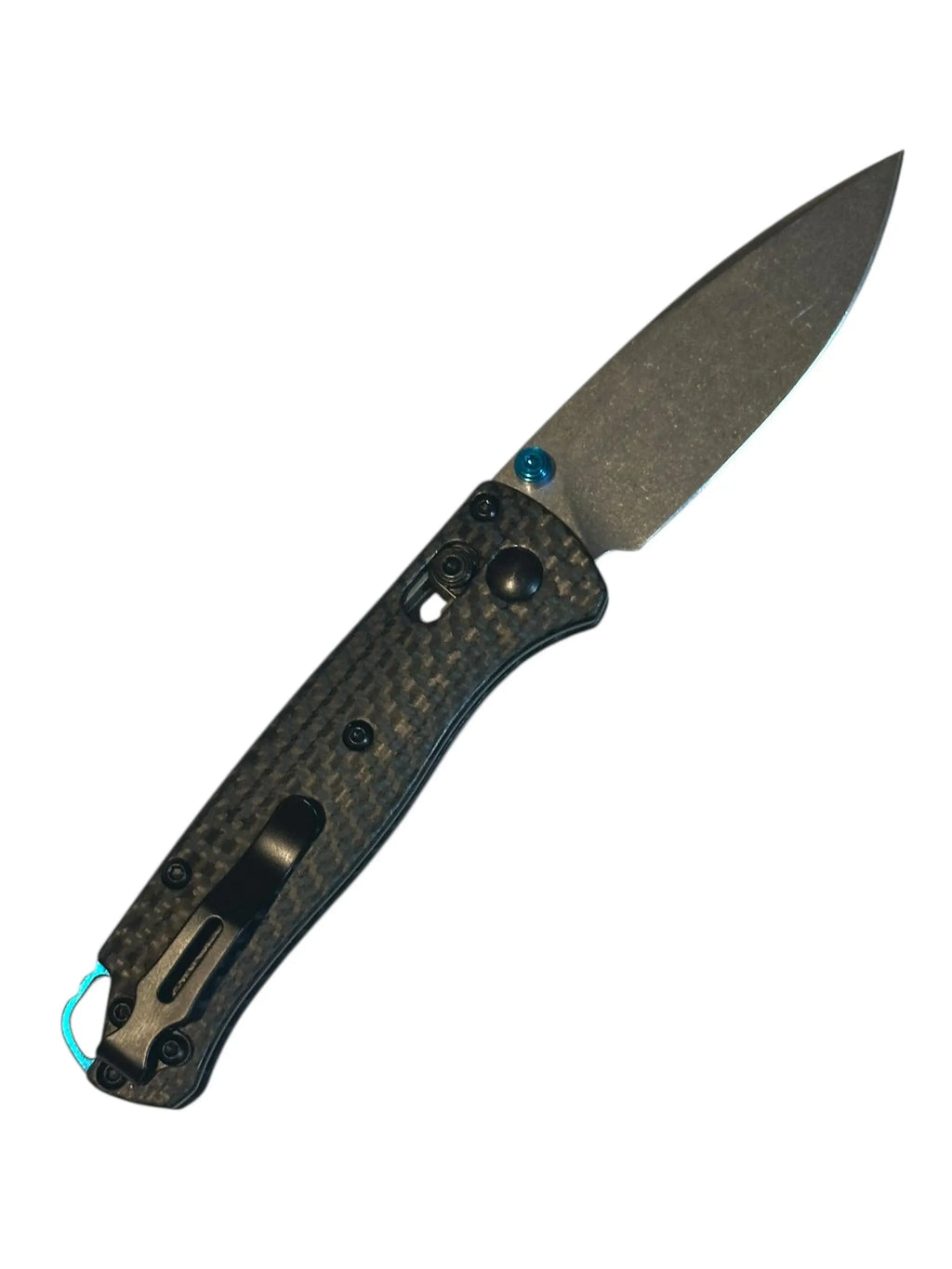 RockinEDC Stonewashed CPM-S90V Carbon Fiber handle Pocket Knife 533 Style Bar Lock Camping Fishing Hunting