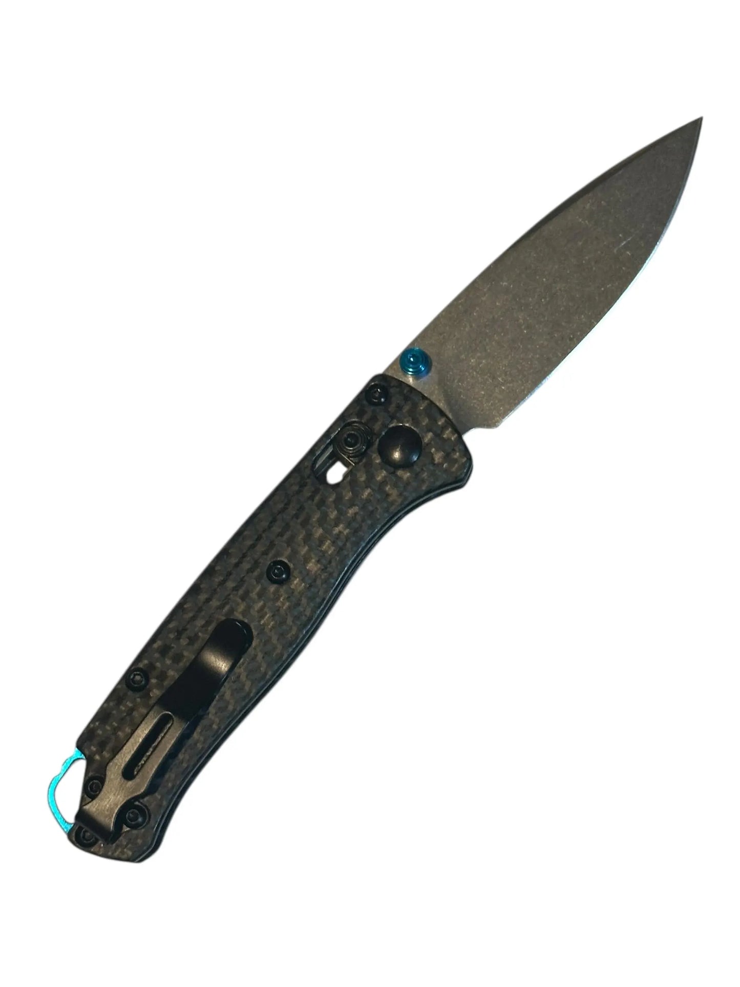 RockinEDC Stonewashed CPM-S90V Carbon Fiber handle Pocket Knife 533 Style Bar Lock Camping Fishing Hunting