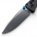 RockinEDC Stonewashed CPM-S90V Carbon Fiber handle Pocket Knife 533 Style Bar Lock Camping Fishing Hunting