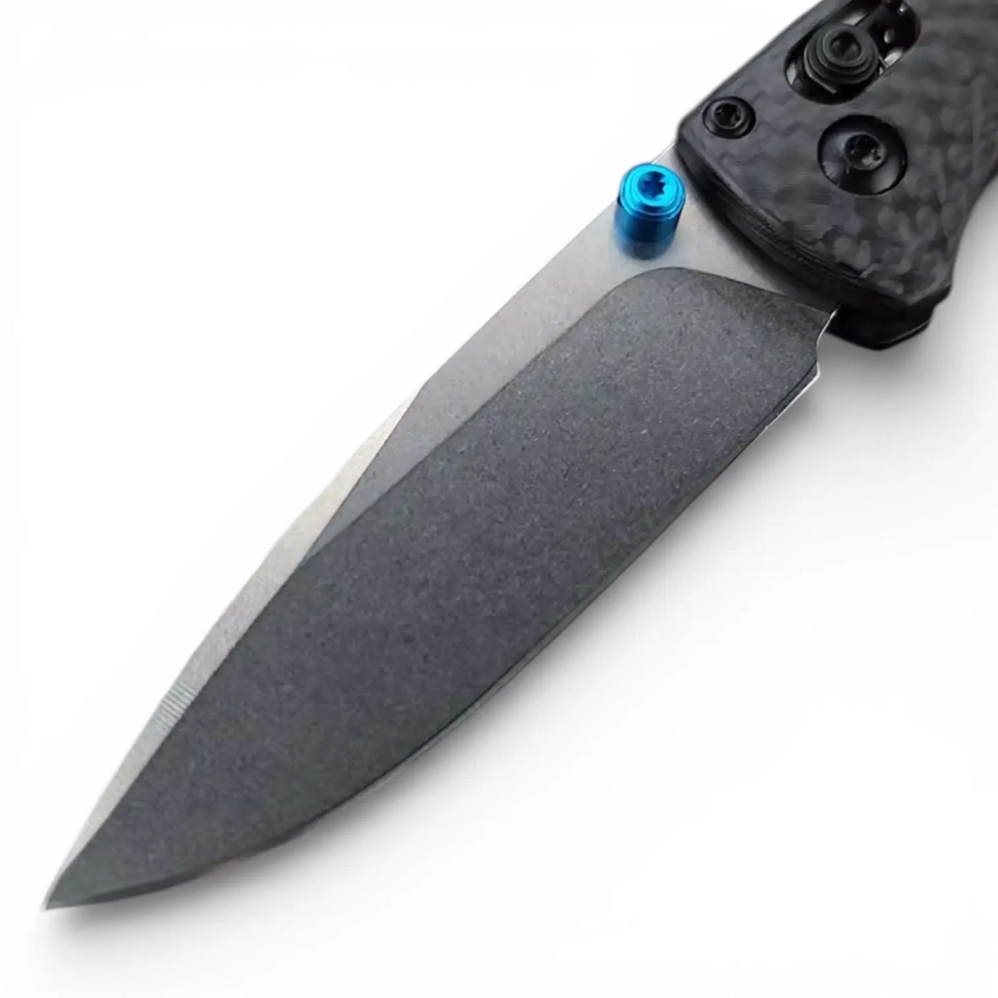 RockinEDC Stonewashed CPM-S90V Carbon Fiber handle Pocket Knife 533 Style Bar Lock Camping Fishing Hunting