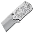 Mini D2 Folding Knife Keychain Stainless Steel Bottle Opener EDC