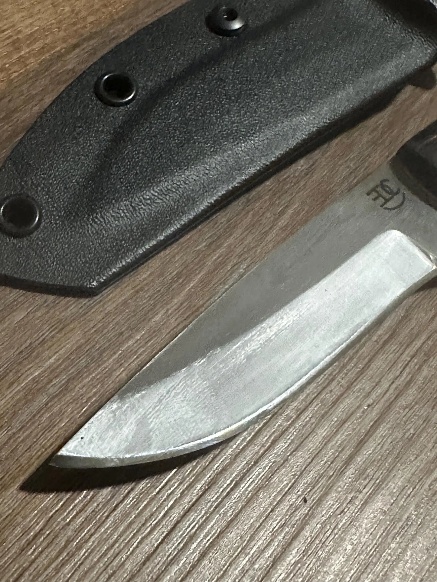 Handmade Fixed Blade EDC Knife — 8" with Custom Engraving & Kydex Sheath