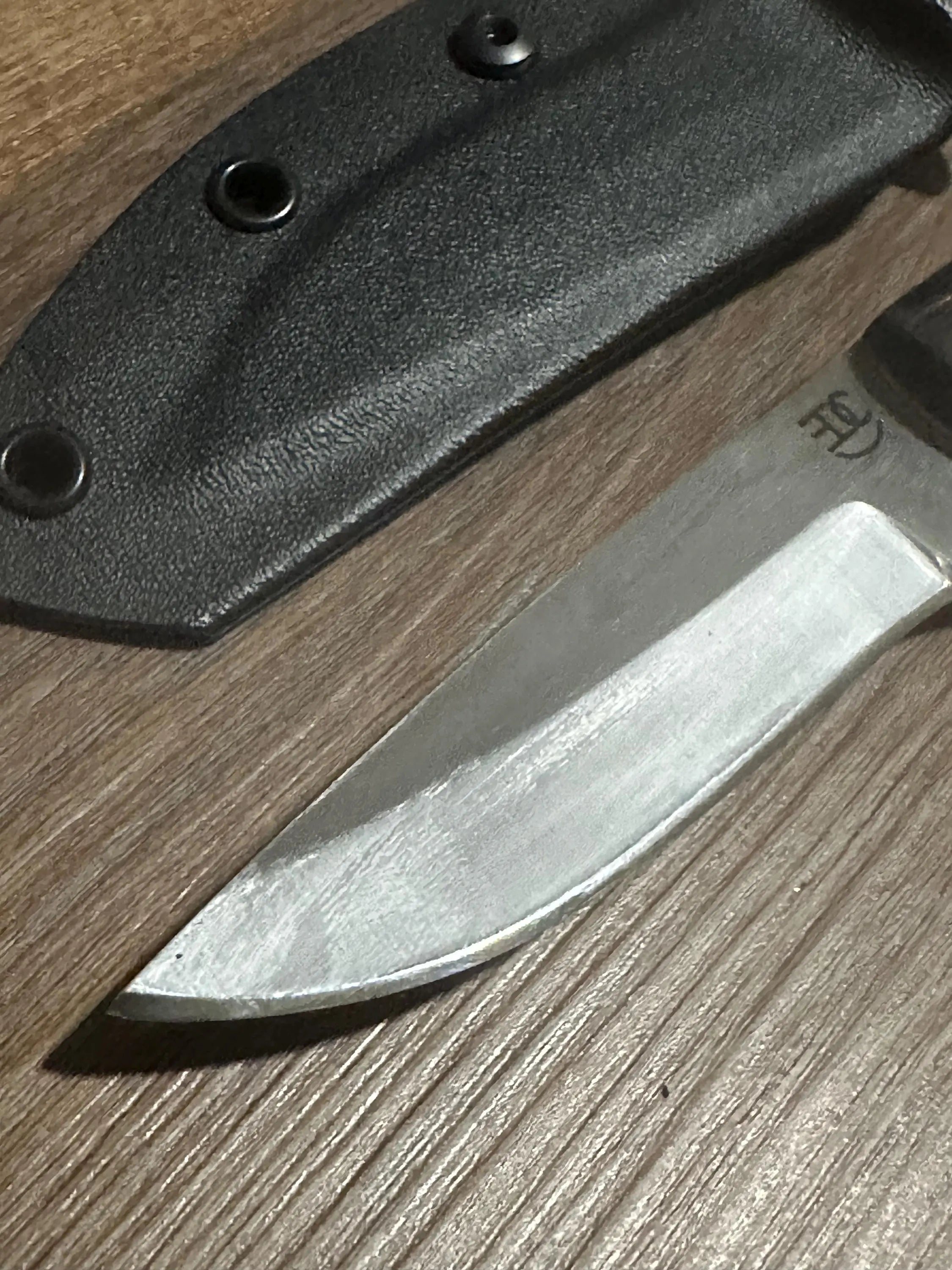 Handmade Fixed Blade EDC Knife — 8" with Custom Engraving & Kydex Sheath