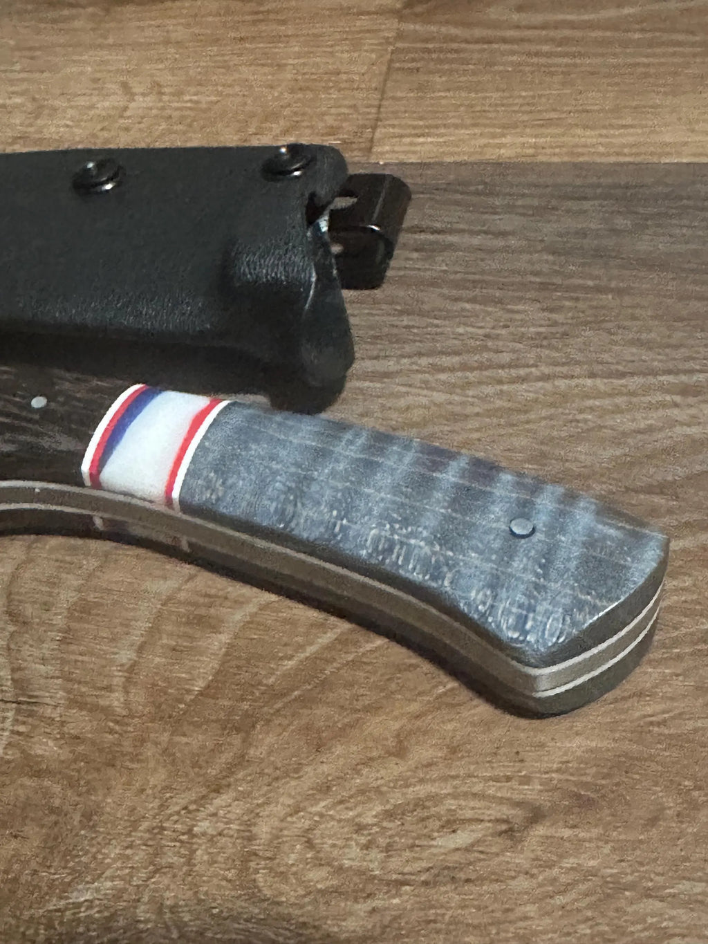 Handmade Fixed Blade EDC Knife — 8" with Custom Engraving & Kydex Sheath