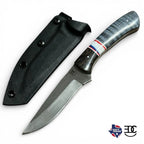 Handmade Fixed Blade EDC Knife — 8" with Custom Engraving & Kydex Sheath