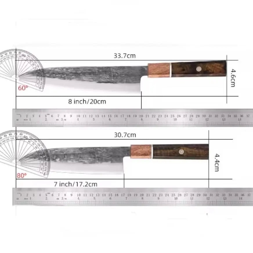 7” & 8” Chef Knife Combo Japanese Style 5Cr15 Stainless Steel – FREE Laser Engraving – Personalized Kitchen Knife Set