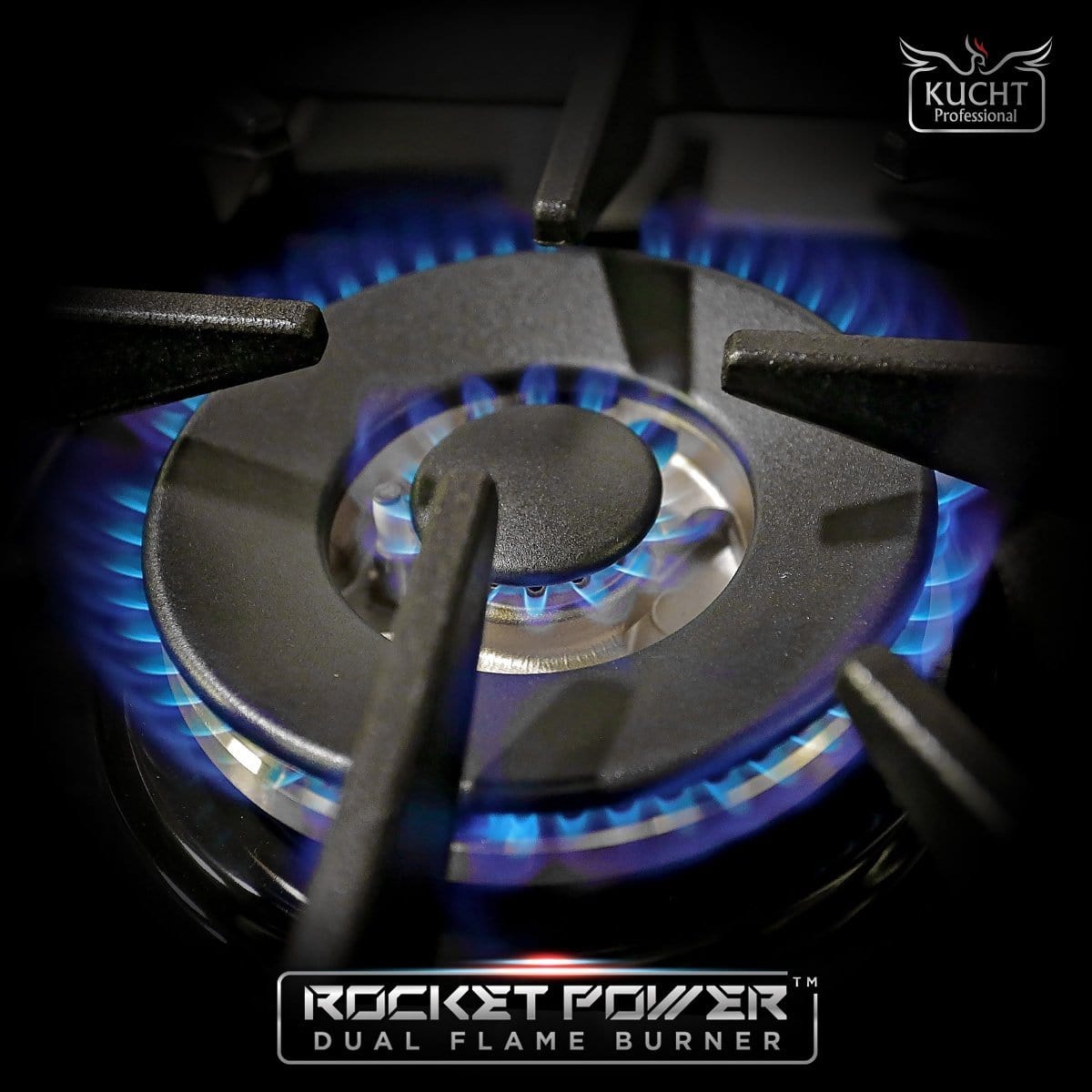 Kucht 48" Propane Range in Stainless Steel, Red Doors, KNG481/LP-R
