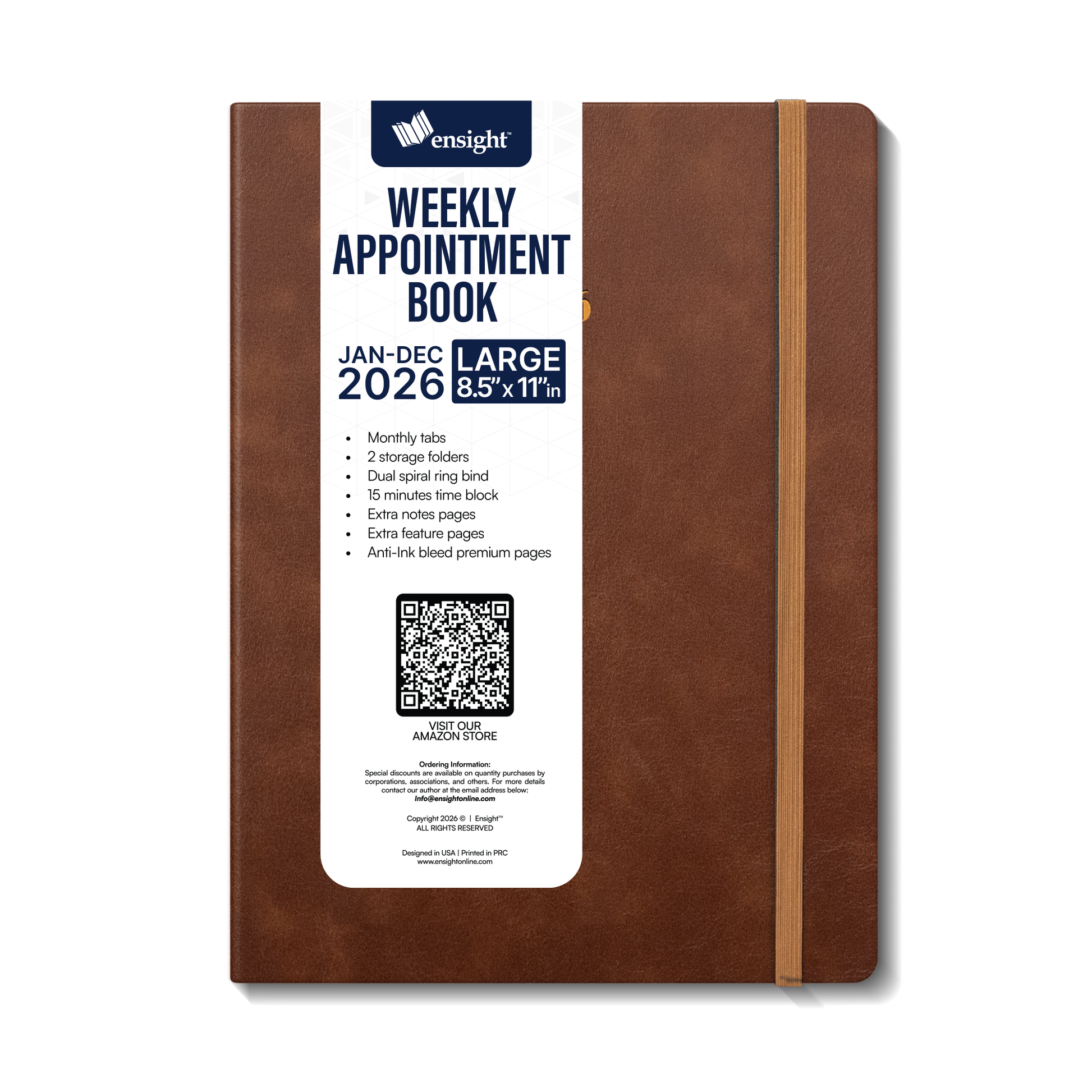 A4 Leather Appointment Book 2026