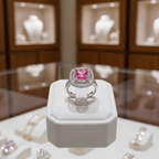 Pink Lantern Ring - Display Stand