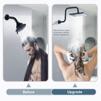 Bright Showers Shower Head Extension Arm with Flange S Shaped High Rise Extender,13 Inch