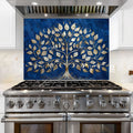 Golden Midnight Tempered Glass Backsplash – Kitchen Backsplash for Stove